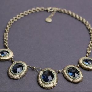 Carolee Lux Tranquil Blues Oval Frontal Necklace